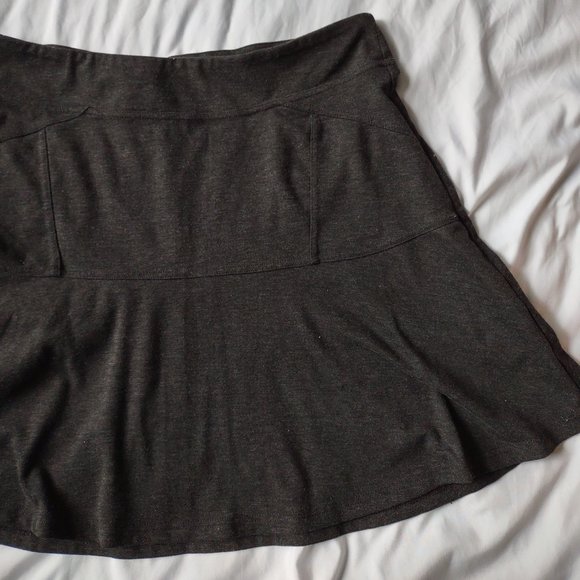 prAna Gianna Skirt - charcoal gray- sz Large - Picture 2 of 6